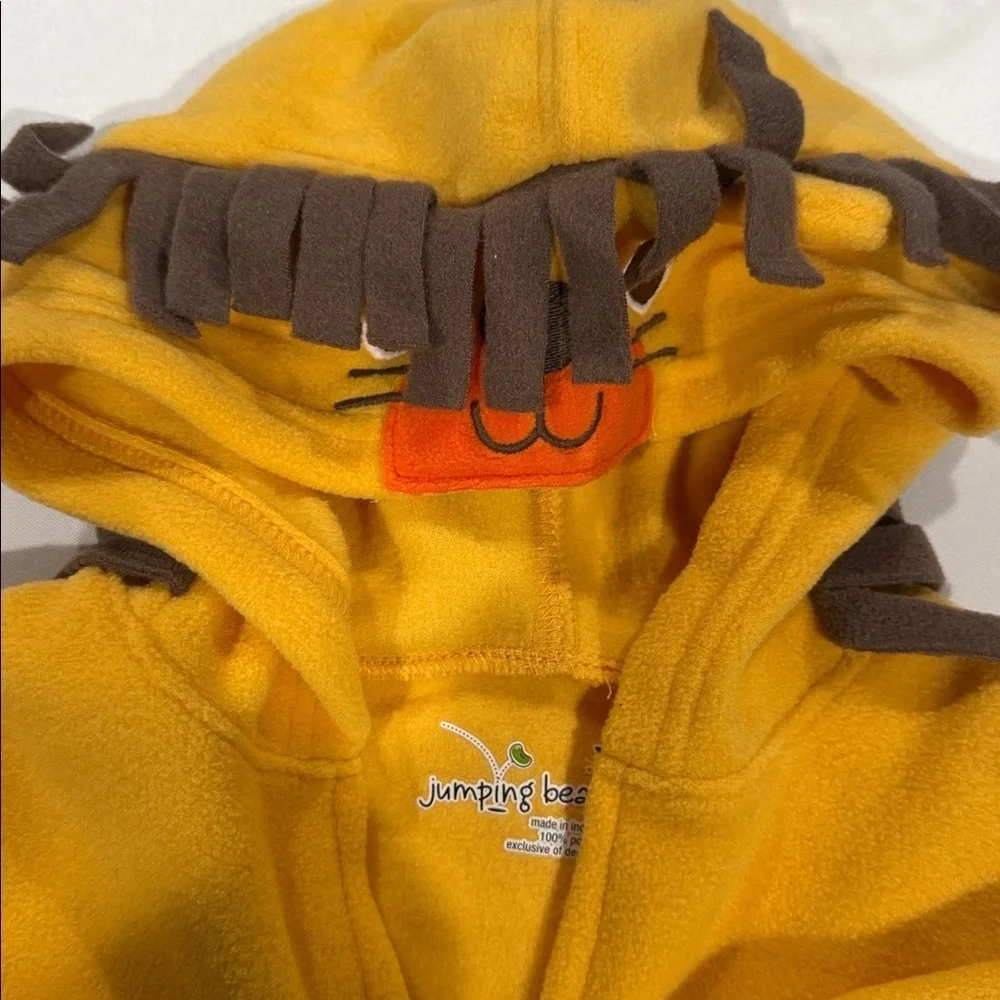 Jumping Beans Yellow Lion Hoodie and Brown Pants Set